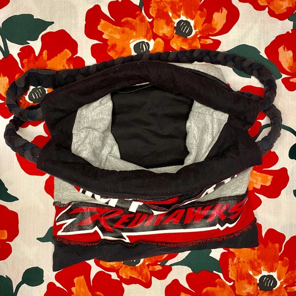 Miami Redhawks Love Worn Custom Draw String Tote Bag Red Grey Black - Picture 2 of 5